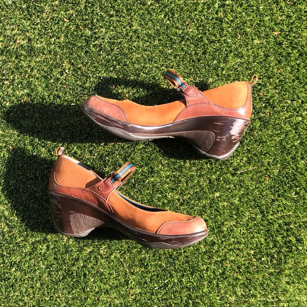 Brown Mary Jane Wedges